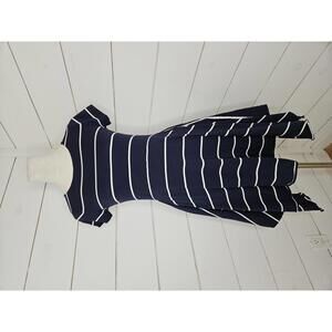 J Crew Crew Cuts Size 14 navy blue assymetric tee shirt dress